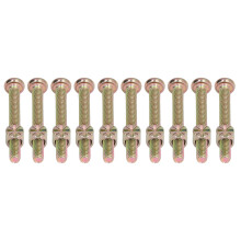 Edelstahl Babybettsschrauben, 10 Stück M6x40mm verzinktes Hardware-Set