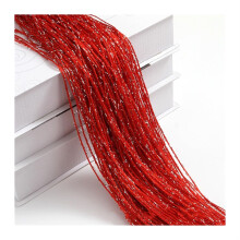 Bead Rolls 200 cm x 100 cm Red Screen Fringe Tassel Curtain String Sparkle Silver Room Divider Crystal Beads Decor