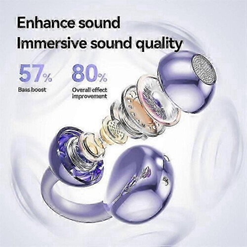 (Black)M91 Wireless Bluetooth Ear Clip Headphones with Noise Reduction Technology 1