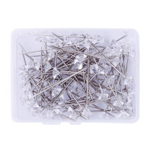 Head Push Pins 50/100pcs Clear Map Pins 6x38mm Crystal Pushpins for Sewing Projects Jewelry Crafting