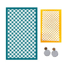 Screen Printing Kit 9x15cm Grid Stencils for Polymer Clay and Jewelry Crafting, Reusable Mesh Transfer Screens