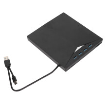 Externes USB 3.0 DVD-Laufwerk mit C-Typ-Kabel, Schwarz, tragbarer optischer Brenner