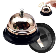 Table Bell for Hotels and Bars, Gold Metal Reception Bell, Rose Gold Table Bell for Restaurants, Schools, Dog Training