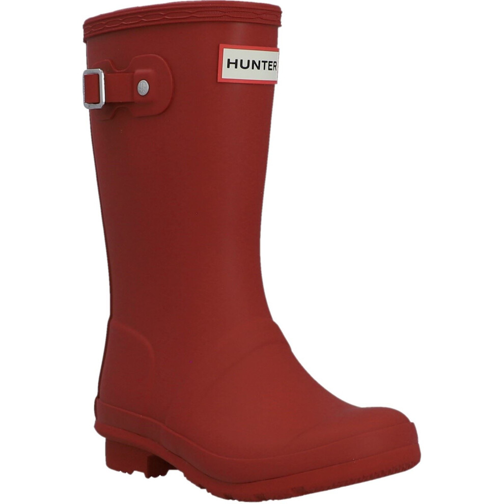 Hunter (, 3 (Adults')) Junior Originals Boot Rubber Kid's Military Wellington Boots Red