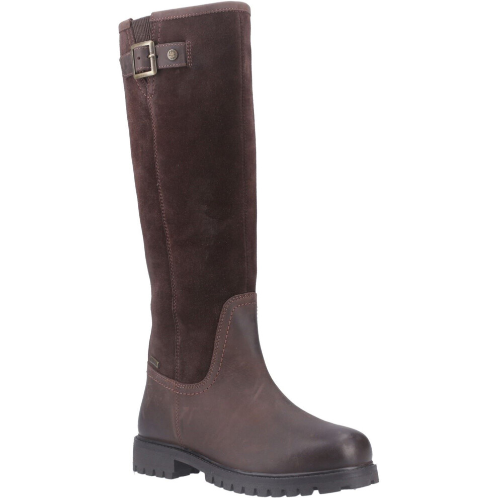 Hunter (Brown, 4 (Adults')) Canna Tall Boot Leather Women's Brown Boots