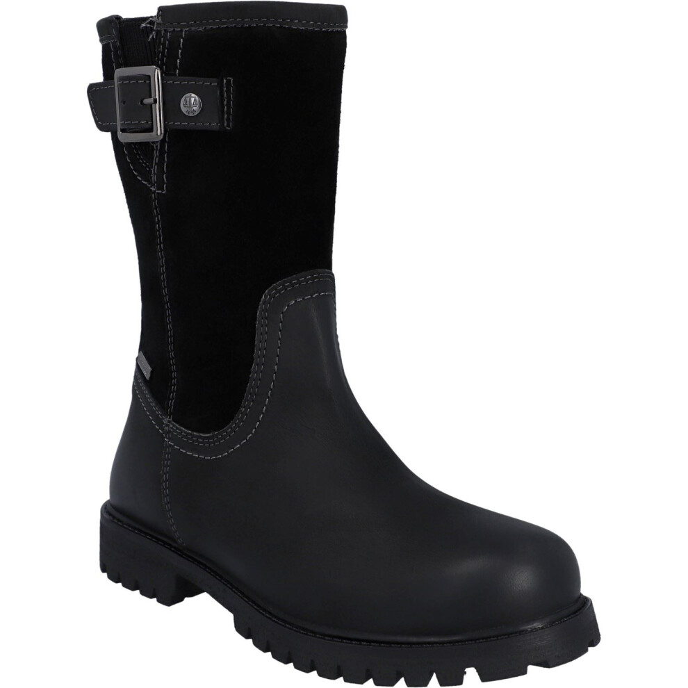 Hunter (Black, 4 (Adults')) Canna Ankle Boot Leather Women's Black Boots