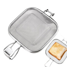 Stainless Steel Sandwich Maker Grill – Quick Heating Grid for Toasties, Round Design for Hot Dogs, Breakfast Sandwiches, and Snacks