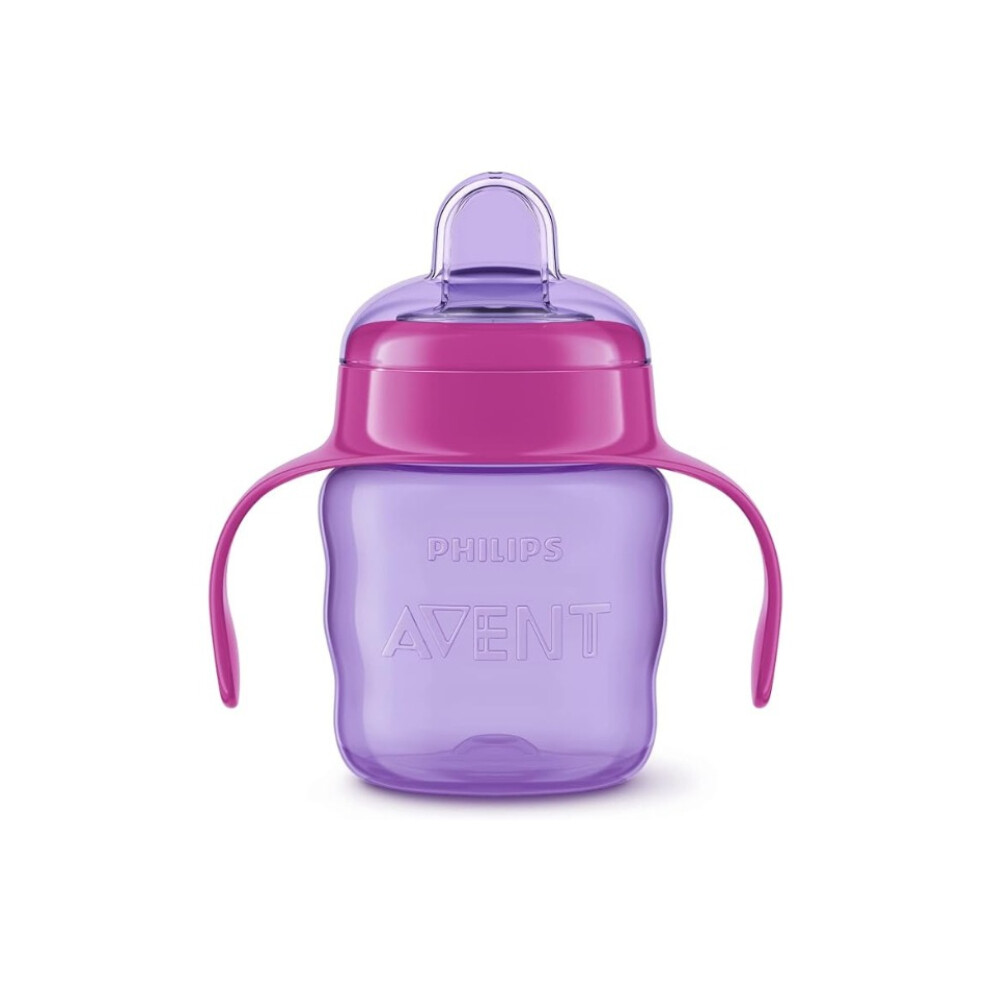 Philips Avent Classic Trainer Cup  Girl PA509 (6 months of age and older) |Soft Silicone Spout  - 200ml