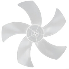 Replacement Fan Blade for 40.6 cm Floor Fan, Five-Blade Plastic, Noise Reduction, with Nut Cover, White