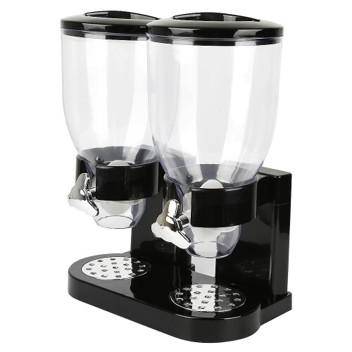 Double Cereal Dispenser 2 x 3.5 Litre BPA-Free Containers for Cereals ...