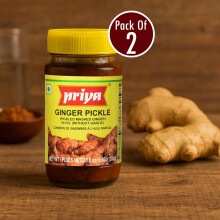 Priya Ginger Pickle – 300g (Pack of 2) | Authentic South Indian Taste | Spicy & Tangy Allam Achar