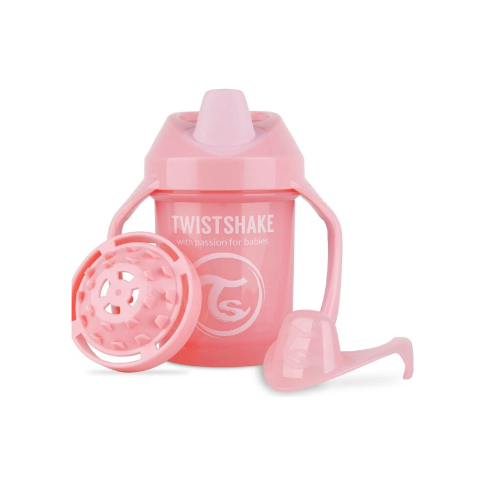 Twistshake Mini Cup 4M+ Pastel (Starting Around 4 Months), |Fruitsplash (Fruit Mixer), Sippy Cup / Training Cup - 230Ml Pink