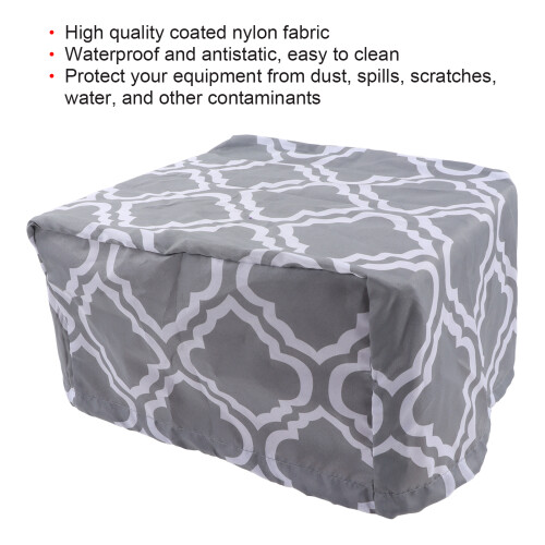 Waterproof Dustproof Ceiling Mount Projector Protective Cover Grey Flower 21x33.5cm 2