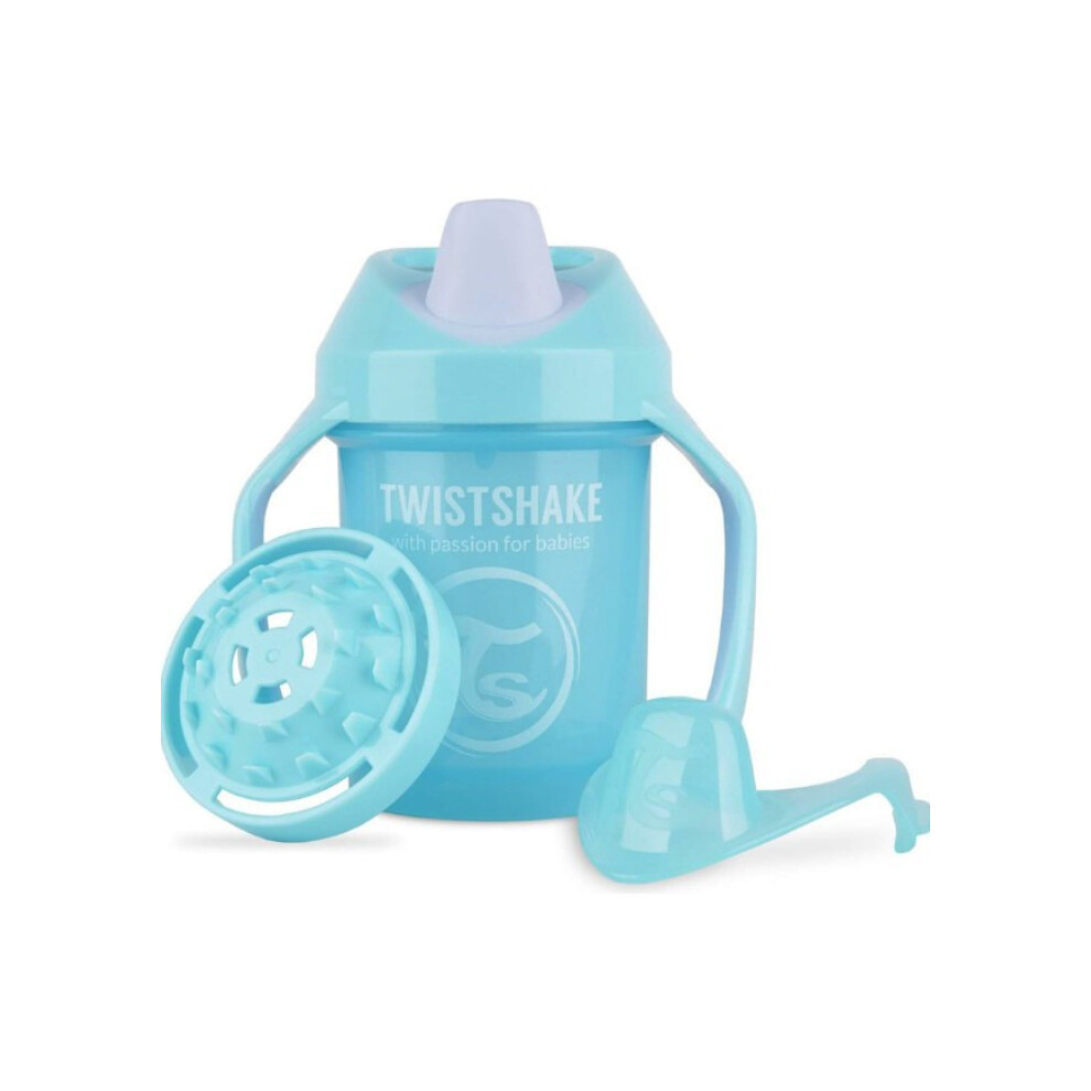 Twistshake Mini Cup 4M+ Pastel | Fruitsplash (Fruit Mixer) Sippy Cup / Training Cup - 230Ml Blue