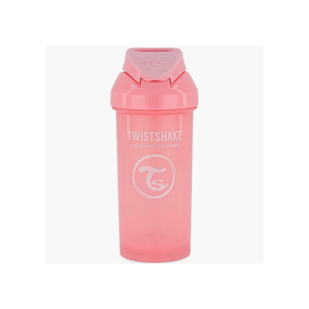 Twistshake Straw Cup 6M+ Pastel 6 Months+ |Sippy Cup / Toddler Cup |Leak-Proof / No-Spill - 360Ml Pink
