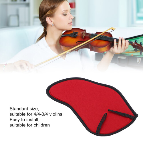 Red Flannel Violin Shoulder Rest Pad for Stringed Instruments 2