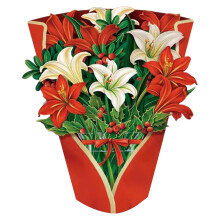 Mother's Day Gift for Mom 3D Handheld Flower Bouquet Greeting Card Popup Design One Size H