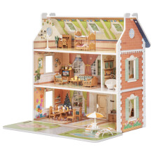 ROBUD dockskp i tr fr barn, flickor, ltsaslek, leksakspresent fr 3 4 5 6 r gamla flickor pojkar