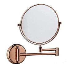 Double-Sided Folding Makeup Mirror with Magnification, Wall-Mounted Bathroom Vanity Mirror for Hotel Use