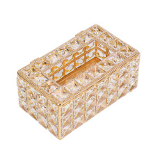 Multifunktionaler Goldtücherbox-Halter, Edelstahl & Glas, 20,4x9,9x12cm