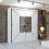 (150cm, White) Nicole Double Mirror Sliding Door Wardrobe 1