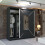 (203cm, Black) Nicole Double Mirror Sliding Door Wardrobe 3