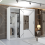 (203cm, White) Nicole Double Mirror Sliding Door Wardrobe 3