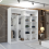 (203cm, White) Nicole Double Mirror Sliding Door Wardrobe 4
