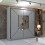 (180cm, Grey) Nicole Double Mirror Sliding Door Wardrobe 1