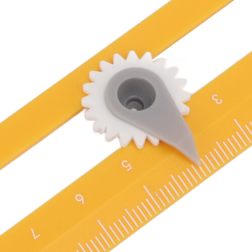 Two-in-One Compass Ruler, High Accuracy, Yellow, 17cm 2