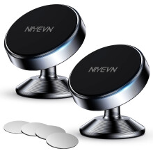 NIYEVN 2 Pack Magnetic Phone Holder for Car  [ Strong Magnet ] Magnetic Phone Holder  [ 360 Rotation ] Phone Magnet for Car  Compatible with All