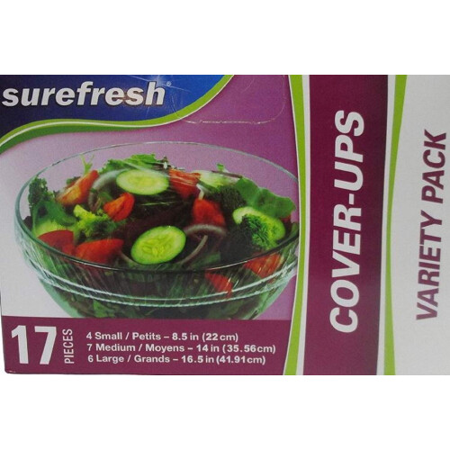Lebensmittelverpackungen, elastische Stretch-Überzüge, 4er-Pack von SureFresh 1