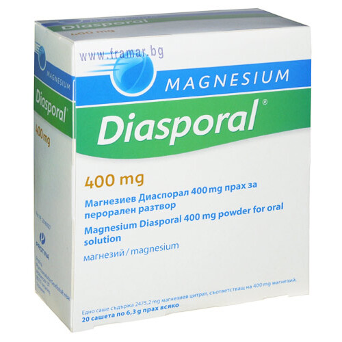 DIASPORAL 400 mg., 20 sachets magnesium granules for oral solution