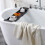 Expandable Grey Bathtub Caddy Tray, Multi-Functional Non-Slip Organizer 12