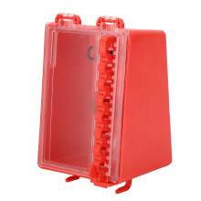Lockout Tagout Box, Portable Wall-Mounted Key Lock Station with 8 Lock Holes and Transparent Panel