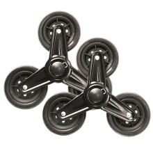 Trolley Casters Wheel Assembly for Scooter Shopping Cart, Heavy Duty Iron Triangle Wheels for Stair Climbing Replacement