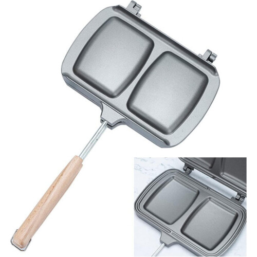 Double-Sided Sandwich Maker, Foldable Breakfast Machine for Grilling, Frying, and Pancakes, Kitchen Accessory 1