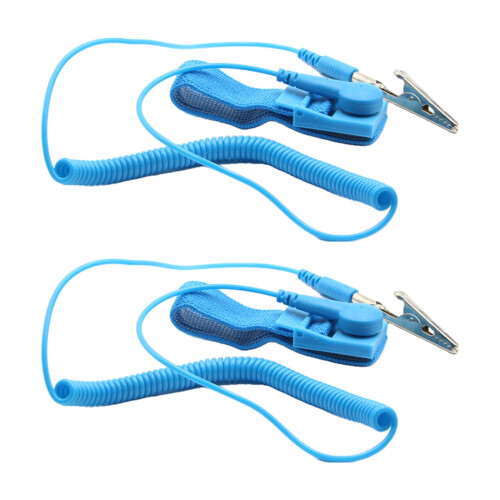 Anti-Static Metal Wrist Strap ESD Adjustable 2 Pack for Sensitive Electronics Protection and Static Electricity Prevention