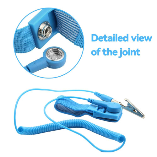 Anti-Static Metal Wrist Strap ESD Adjustable 2 Pack for Sensitive Electronics Protection and Static Electricity Prevention 2