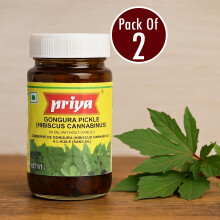 Priya Gongura Pickle – 300g (Pack of 2) | Authentic Andhra Taste | Spicy & Tangy Sorrel Leaves Achar