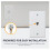 Newhouse Hardware White Surface Phone Jack Plate 1-pakkaus 4