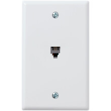 Newhouse Hardware White Surface Phone Jack Plate 1-pakkaus