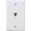 Newhouse Hardware White Surface Phone Jack Plate 1-pakkaus 1