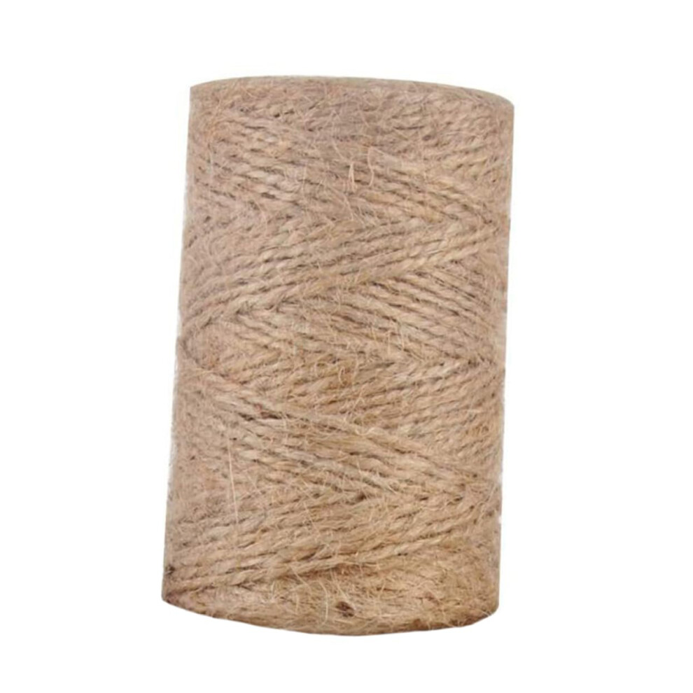 Braided Cotton Rope For Wedding Decor - Handmade Jute Twine, Black Rope, Natural Jute, Light Brown Color, 1 Roll 6038364772794