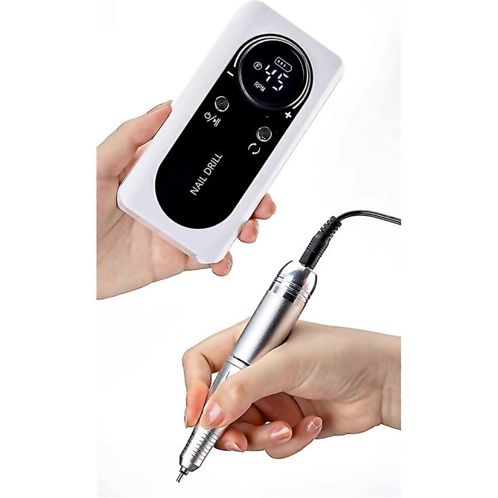 For 45000rpm Electric Portable Nail Drill Machine Rechargeable Low Noise Nail Sander File For Manicu