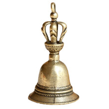Handcrafted Bronze School Bell with Loud Clear Sound - Engraved Design for Creative Pet Gifts