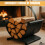 Modern Loft Style Metal Log Basket for Fireplaces 4