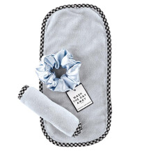 Bella Sleep + Spa Wiederverwendbares Make-up-Entferner-Gesichtst   cher und Haargummi-Gesichtspflegeset, 3-teilig, Coastal