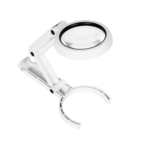 10X Large Magnifying Glass With Light 8 LED Magnifier Foldable Stand