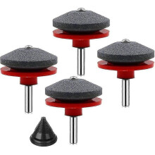 (Rood) 4-pack slijper met 1 mesbalancer universeel voor grasmaaiermes
